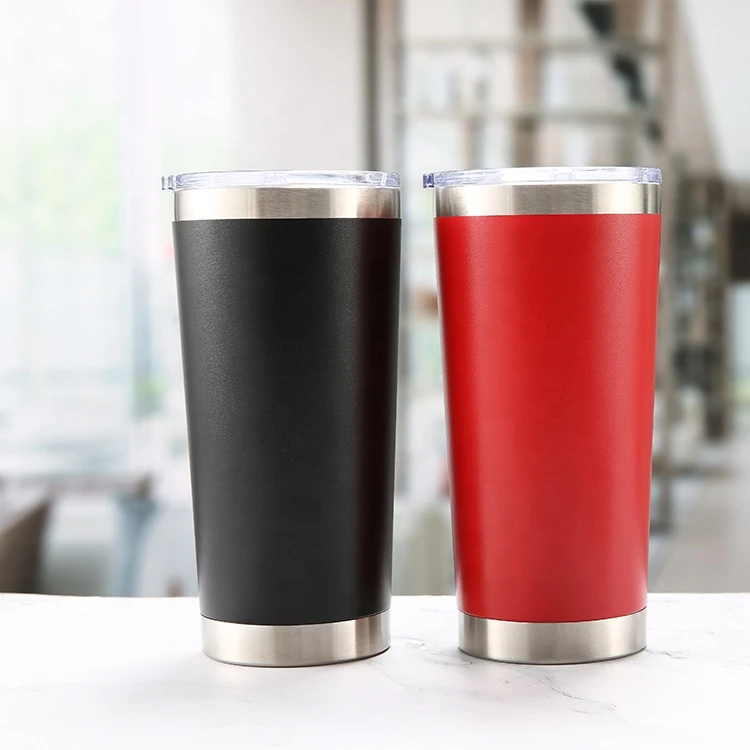 17oz reusable 340 double wall tumblers stainless steel vacuum insulated travel mugs cup with lid