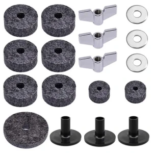 18 Pcs Drum Stand Felt Washers Kits Hot Sale Replacement Drums Felt Set Drum Stand Felt Cymbal Sleeve Percussion Part Accessory