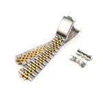 18mm 20mm 2 tone gold  curved end jubilee watch Stainless steel wristband watch strap fit for Rolex Watch