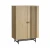 Import 18mm MDF oak veneer cabinet Wooden Furniture Household Furniture Black Metal Legs sideboard cabinet from China