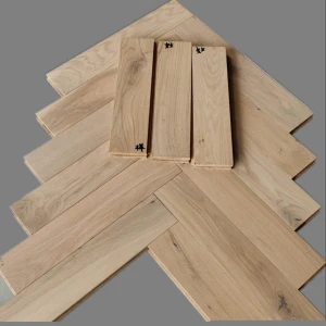 18x70x350 mm CD grade rustic invisible oil oak real wood herringbone flooring