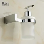 19638A wall mounted bathroom accessories glass liquid soap dispenser