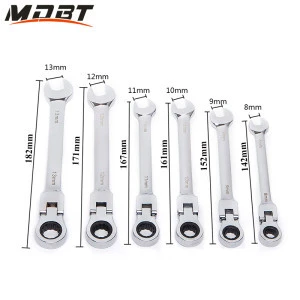 19mm Ratchet Wrench Combination Spanners set Bike Torque Open End Flexible Head Wrench Nut Tool