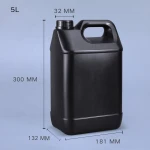 1L plastic jerry can with pump lids for chemical barrel for biologicals safety fill water petrol oil jerry tin can Custom logo