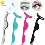 1pc False Eyelash Tweezers Fake Eye Lash Applicator Eyelash Extension Curler Nipper Auxiliary Clip Clamp Makeup Forceps Tools