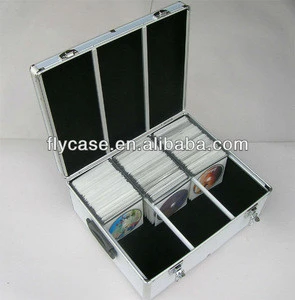 2013 new design Aluminum CD case with CD bag and safe locks holds 600 disc