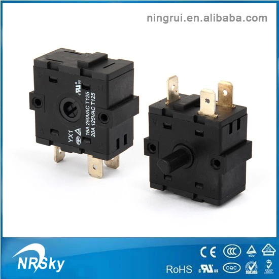 2014 electrical 16a 250v Rotary switch with knob for mixing machine t125