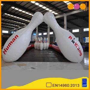 2018 AOQI new product inflatable human bowling ball model for sale