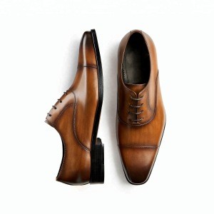 2019 new  italian formal genuine leather oxfords mens dress shoes
