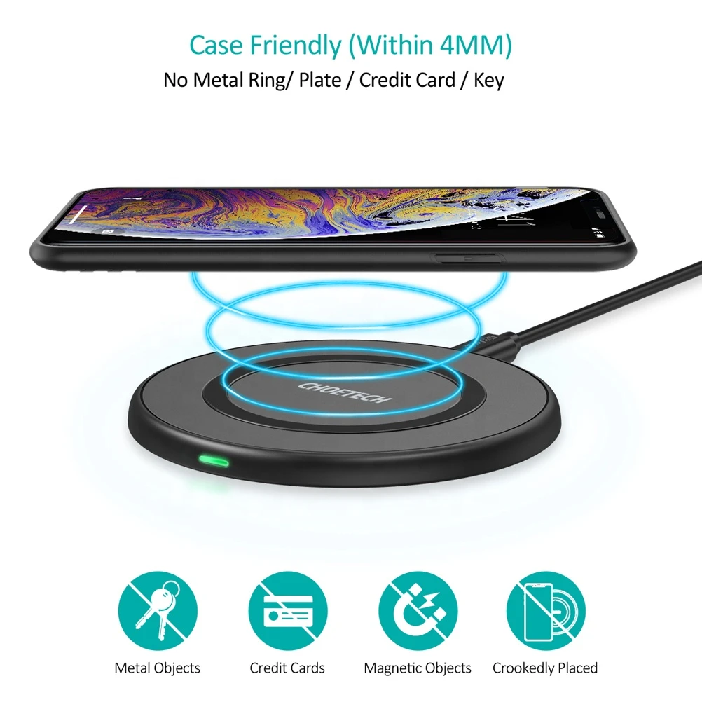 2020 Anti Fire ABS Material Qi Certified Charger Wireless Free Shipping 10w Fast Wireless Charger