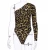 Import 2020 Custom Zipper Deep V Neck One Piece Female Leopard Women Sexy Body Suit from China
