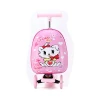 2020 hot sale custom design 16 inch folding airport travel 3D trolley children  kids suitcase scooter luggage