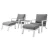 Import 2020 Latest patio furniture aluminum outdoor garden sofa set Corner Lounge patio sectional sofa set with cushion from China
