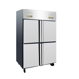 2020 Luxury 4 doors deep stainless steel  kitchen freezer commercial Vertical refrigerator refrigeration equipment