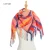 Import 2020 New autumn collection polyester stripe scarf long tassel square shawls for women from China