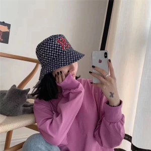 2020 New Embroidered White Yellow Pink Girls Branded Double Sided Wear NY Bucket Hats la Sombreros de cubo