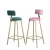 Import 2020 new fashion cafe furniture cheap used iron legs 105cm 75cm high bar chair from China