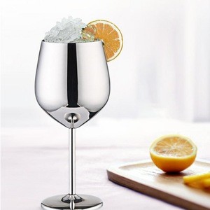 2020 Wine Glasses Copper Silver Rose Gold Stainless Steel Goblet Juice Drink Champagne Goblet Party Barware Kitchen Tool 500ML