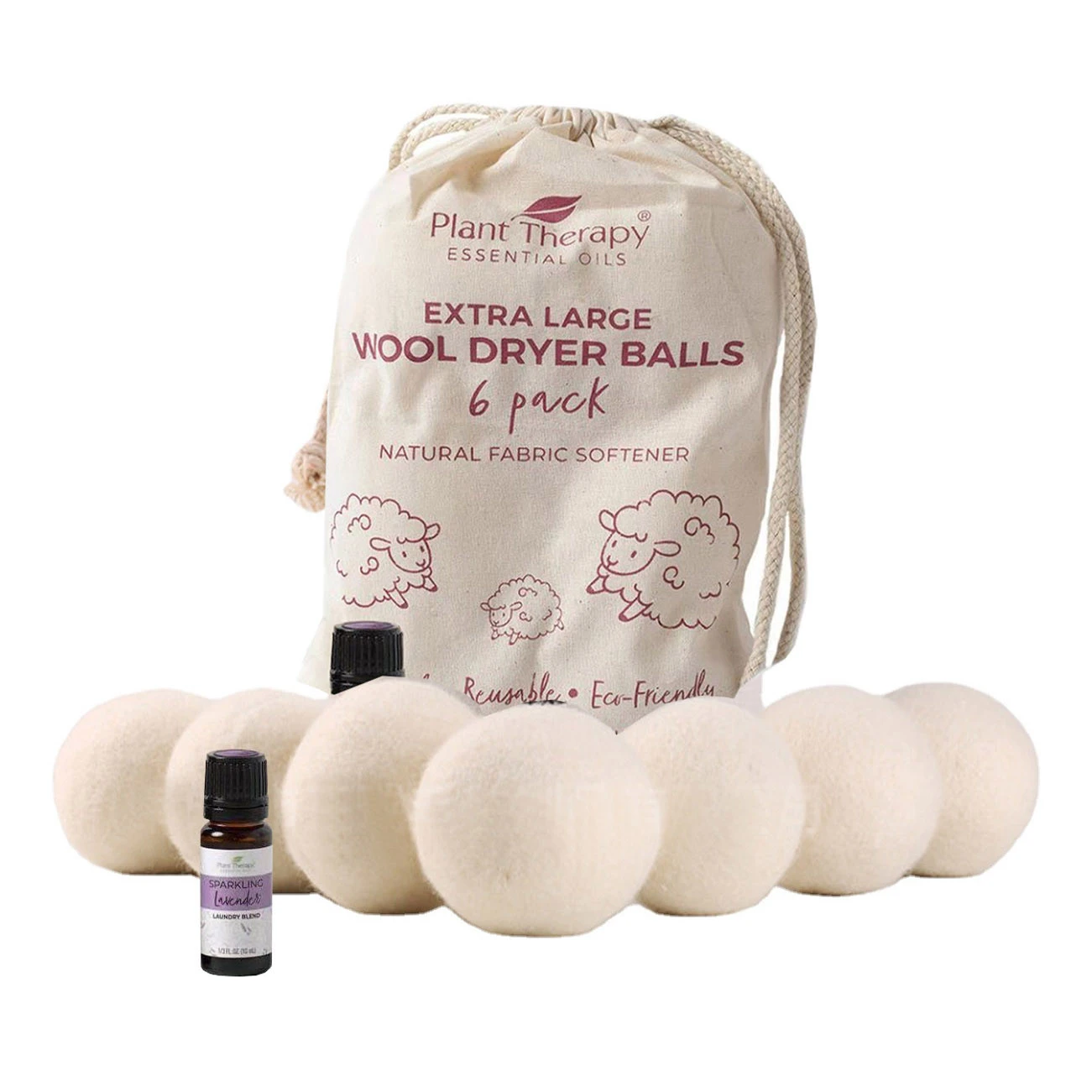 2021 amazon bestseller 6 pack xl eco friendly organic merino wool dryer balls 7 cm 7.5 cm organic laundry wool dryer balls