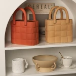 2021 Newest Creative Design Nordic Handbag Vase Morandi Living Room Ceramic Flower Arrangement Vases