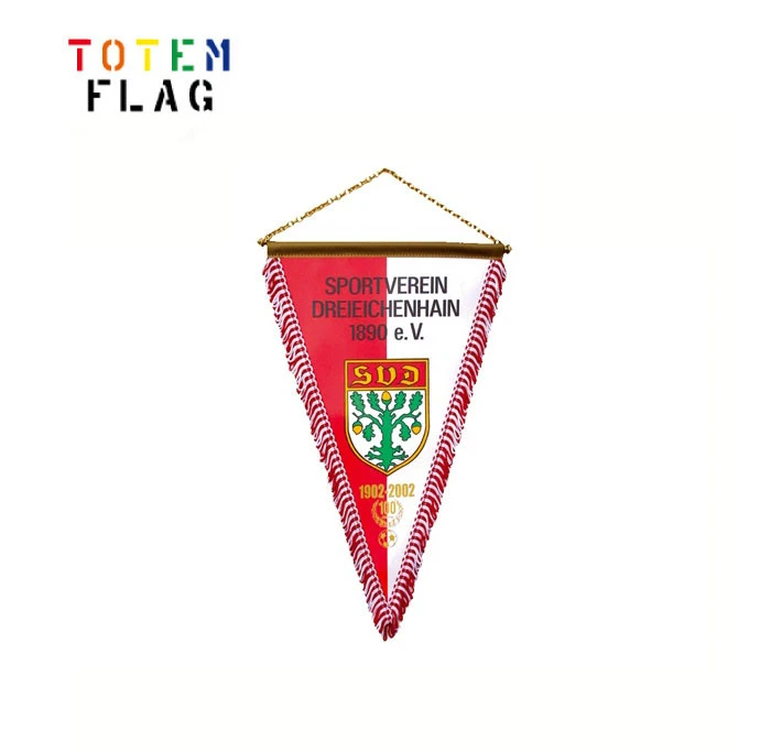 20x30 CM Double Sided Printing Hanging Soccer Pennant