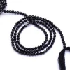 2mm 3mm 4mm Natural Black Spinel Gemstone Faceted Loose Round Beads For Jewelry Making