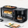 3 In 1 Electric Breakfast Toaster Automatic Multifunctional Electric Bread Baking Oven Frying Pan With Coffee Pot EU/AU/UK/