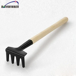 3 piece wooden handle mini garden tool set
