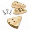 3 Pieces Stainless Steel Cheese Knife set with Bamboo Block