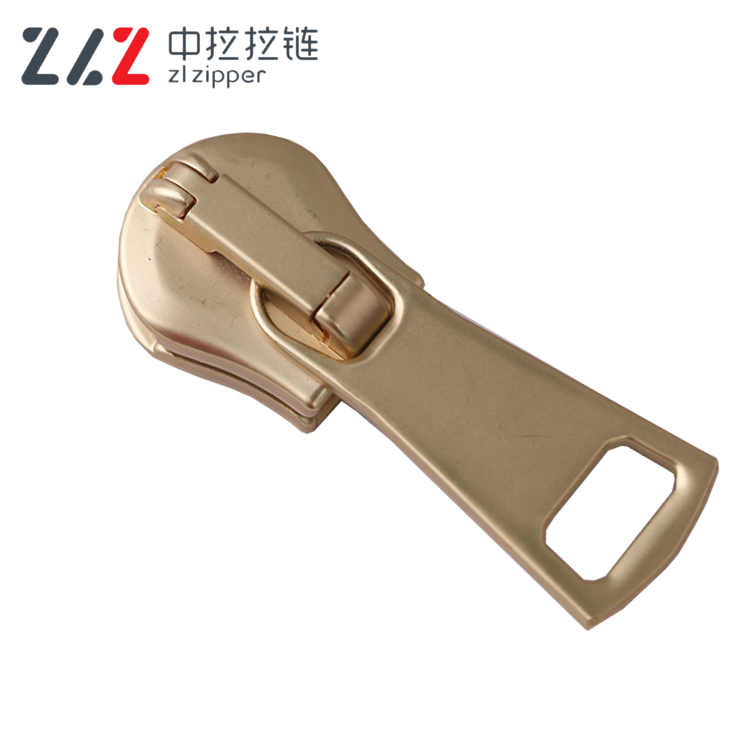 30# Matt gold color auto lock slider for metal zipper