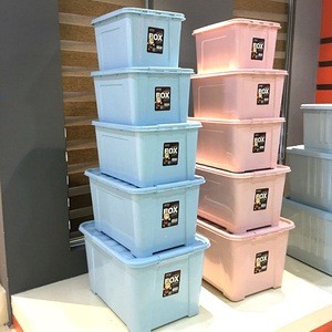 35L-120L Household  Big Plastic Storage Box For Clothes Toys  With Wheel