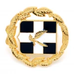 3d zinc alloy electroplated gold nameplate custom metal logo plate for company logo office outdoor handbags luggages