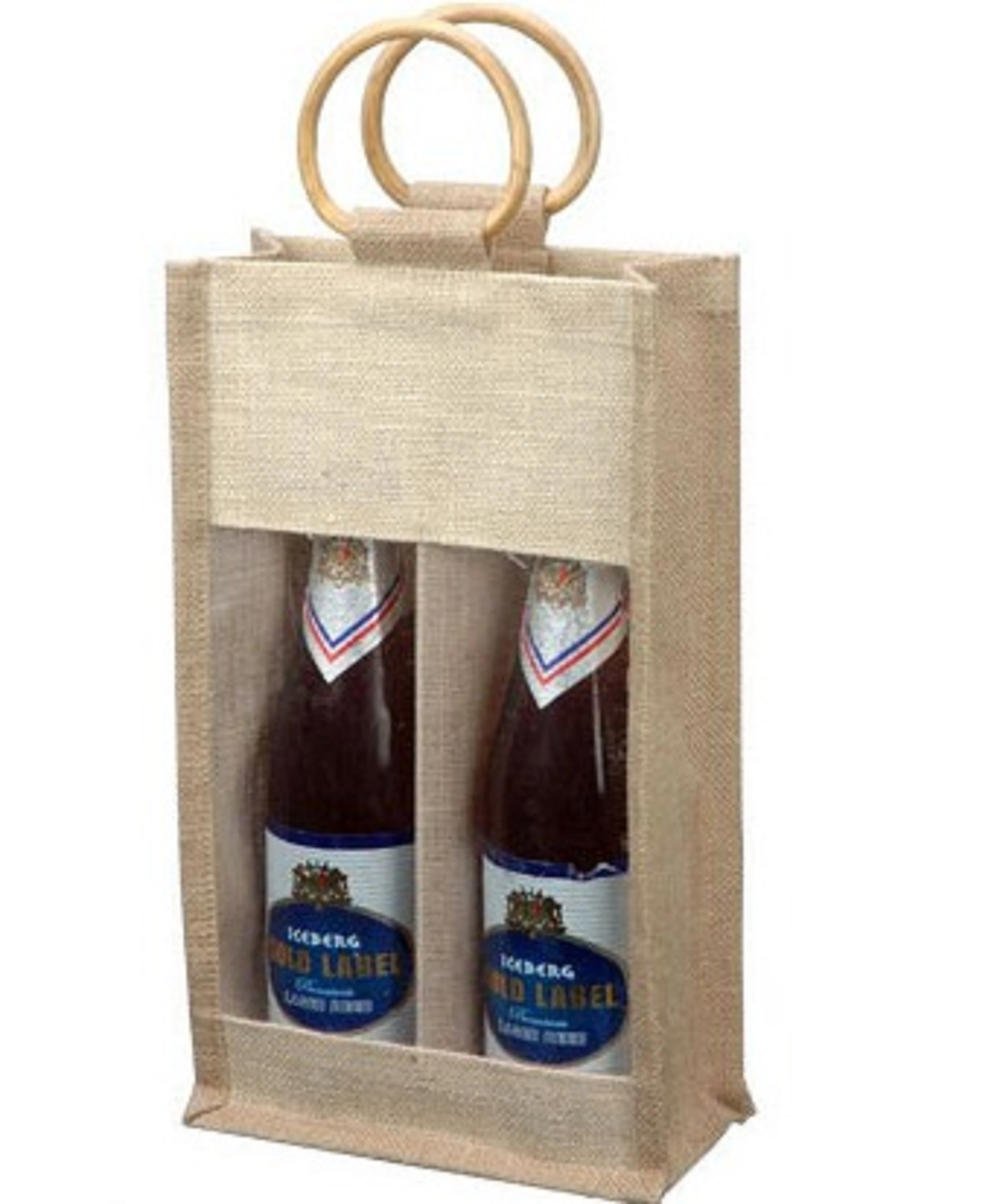 4 bottle jute bag in Jute laminated fabic 2021 lalest trendy fancy reusable