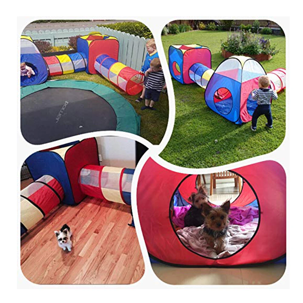 4 in 1 pop up children toddler play tents ball pits house kids tent play tunnel kid play tent