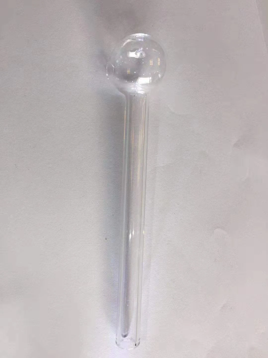 4 inch transparent round glass pipette round glass pipe borosilicate cigarette holder Free delivery