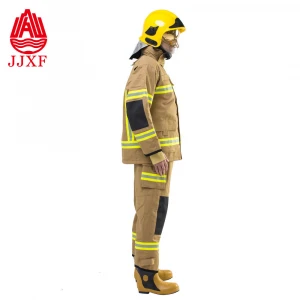 4 layers aramid fiber firefighter suits fire proof aramid clothing