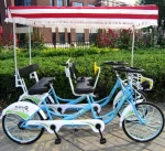 4 wheels with double row bicycle/4 person park sightseeing for rental/tourism good choice bike