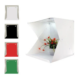 40cm Double led panels 4-colors backdrop photo video light softbox mini studio usb light Square tent for photography accessory