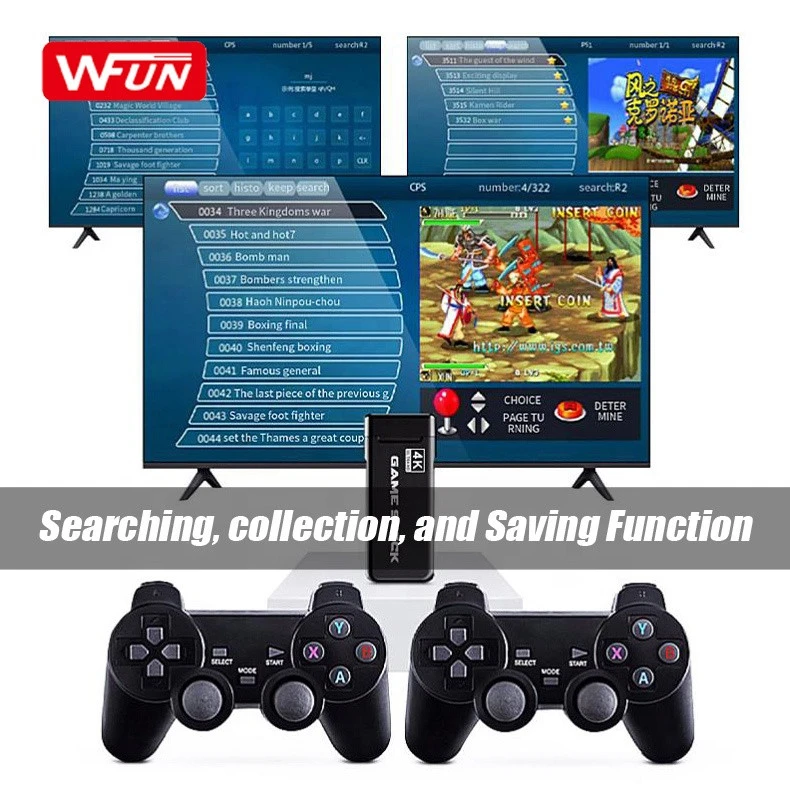 4K HD Family Retro Games Player Accessories 10000+ Stick Video Game Console For PS1/SNES