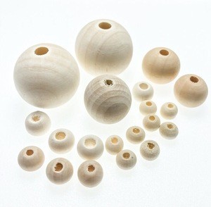 4mm-50mm Wooden Teething beads natural color round lotus wood bead Assorted size in bulk