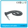 4P4C telephone retractable cord rj9 telephone coil cord cable