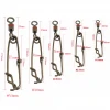 500 pieces/bag Stainless steel Fishing Rolling Swivel with Long line Clips Snap,Sea Fishing Gear