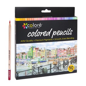 50pcs professional custom wood colored pencils set