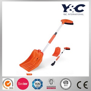 54&#39;&#39; Extendable Snow Shovel with snow brush and ice scraper