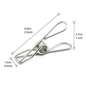 5.8CM Outdoor Clothesline Home Kitchen Office Food Bag Heavy Duty Durable Clamp Metal Wire Laundry Clothespins Clip Clothespegs