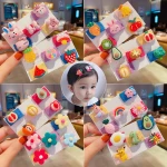 5pcs Per Set Small size Baby Girls Hairgrips Flower Fruit Animal Hair Clips for Winter Hair Accessories