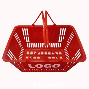 60 years experience BSCI factory! Supermarket plastic basket for shopping!