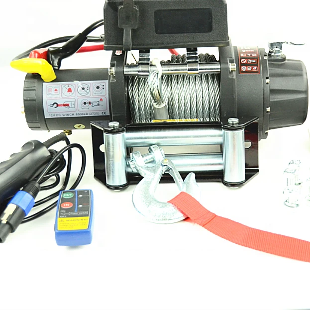 6000lbs pull winches 12v 4x4 electric winch