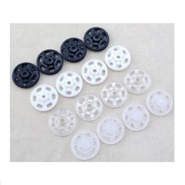 7mm 10mm hidden Round Plastic Press-stud Snap Buttons for Shirt Clothes
