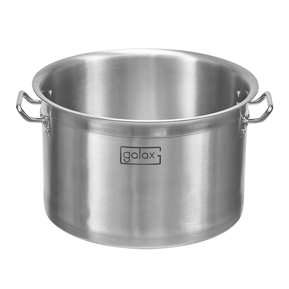 8-13L 05#style kitchen restaurant cookware set stainless steel Double Handle short soup pot